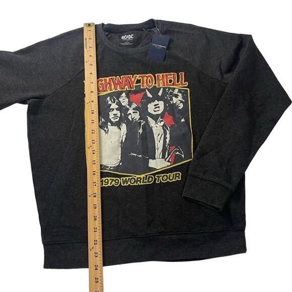 Lucky Brand AC/DC Highway To Hell Pullover Sweatshirt Sweater Size‎ Small New - Picture 6 of 13